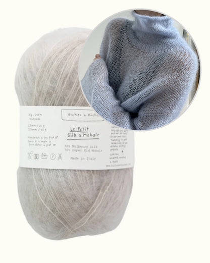 Light Loop High Neck | kevyt ja rento, valmistettu Le Petit Silk & Mohair -langasta, Biches & Bûches