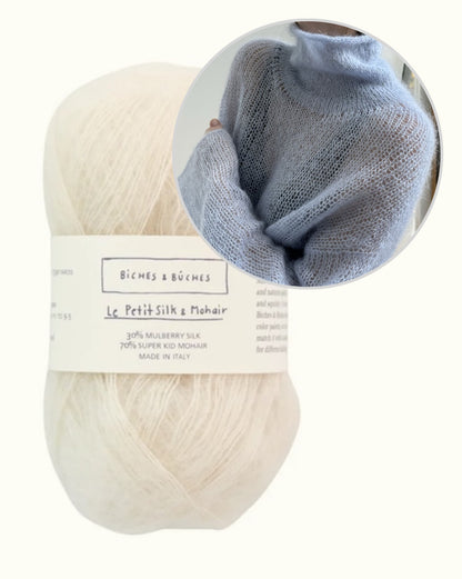 Light Loop High Neck | kevyt ja rento, valmistettu Le Petit Silk & Mohair -langasta, Biches & Bûches