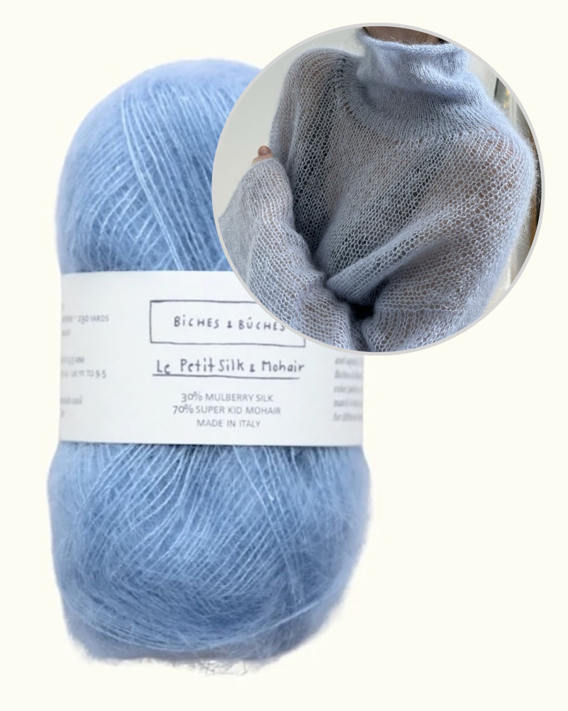 Light Loop High Neck | kevyt ja rento, valmistettu Le Petit Silk & Mohair -langasta, Biches & Bûches