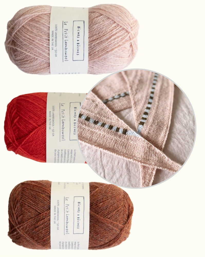 Edelweiss Scarf | delicate color pattern made from Le Petit Lambswool by Biches & Bûches