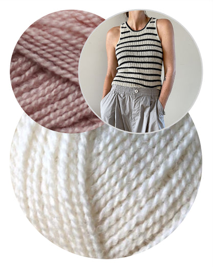 Lined Loop Top | bezaubernde Streifen aus Wild & Soft von Gepard Garn