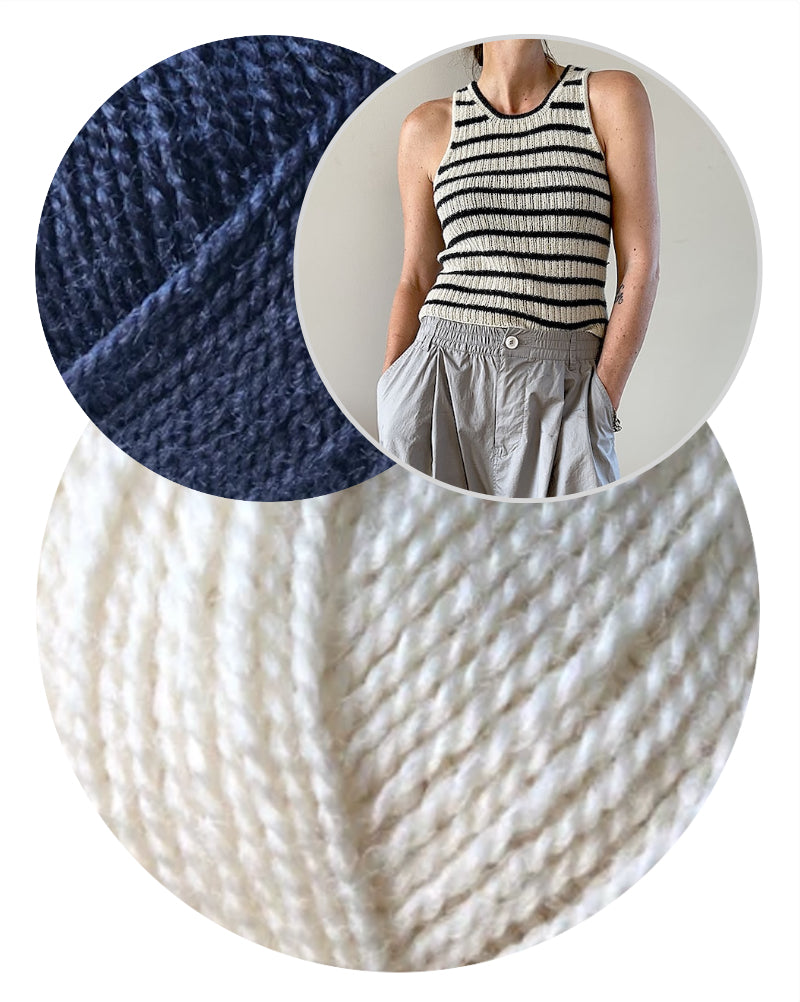 Lined Loop Top | bezaubernde Streifen aus Wild & Soft von Gepard Garn