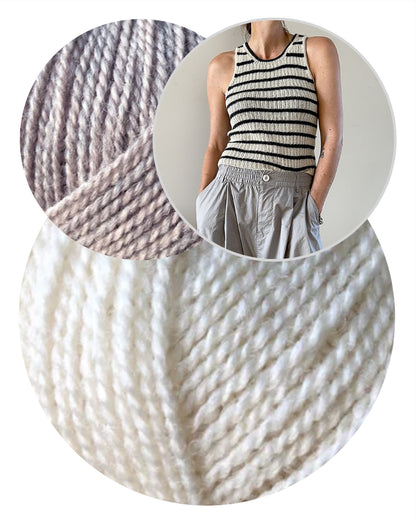 Lined Loop Top | bezaubernde Streifen aus Wild & Soft von Gepard Garn