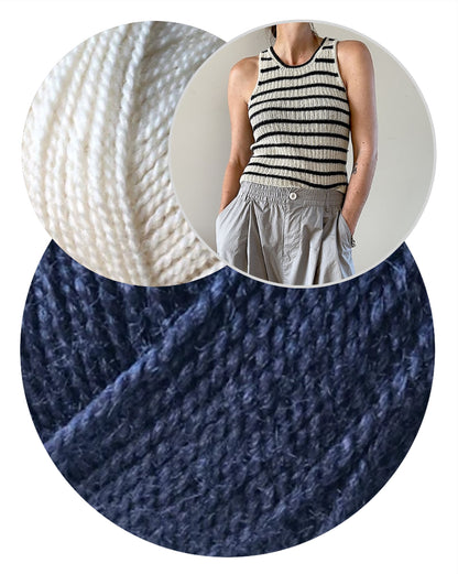 Lined Loop Top | bezaubernde Streifen aus Wild & Soft von Gepard Garn