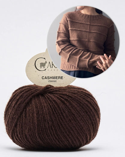 Pull Linescape | Lignes basiques en cachemire classique de Cardiff