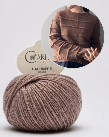 Pull Linescape | Lignes basiques en cachemire classique de Cardiff