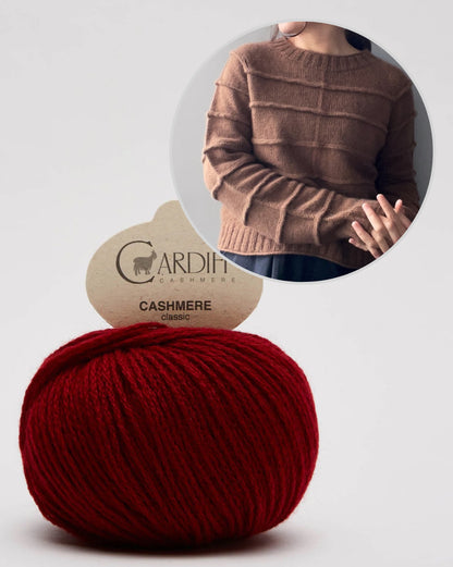 Pull Linescape | Lignes basiques en cachemire classique de Cardiff