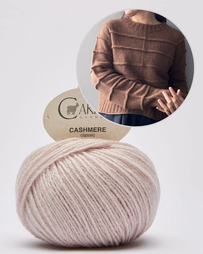 Pull Linescape | Lignes basiques en cachemire classique de Cardiff