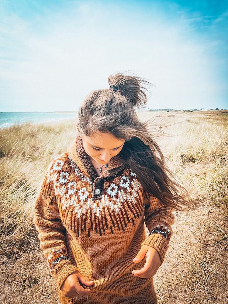 Hopi Polar Sweater von Linka Neumann als Strckset mit Alafosslopi von Lopi Island 3