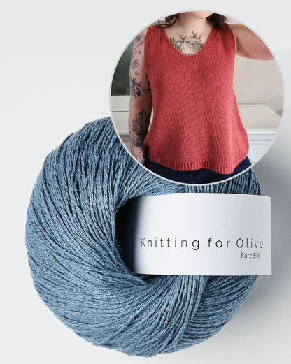 Liserne Top | fine A-line made of Pure Silk by Knitting for Olive