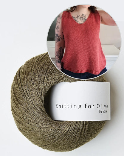Liserne Top | fine A-line made of Pure Silk by Knitting for Olive