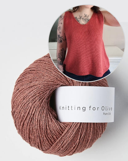 Liserne Top | fine A-line made of Pure Silk by Knitting for Olive