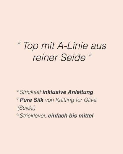 Liserne Top | fine A-line made of Pure Silk by Knitting for Olive