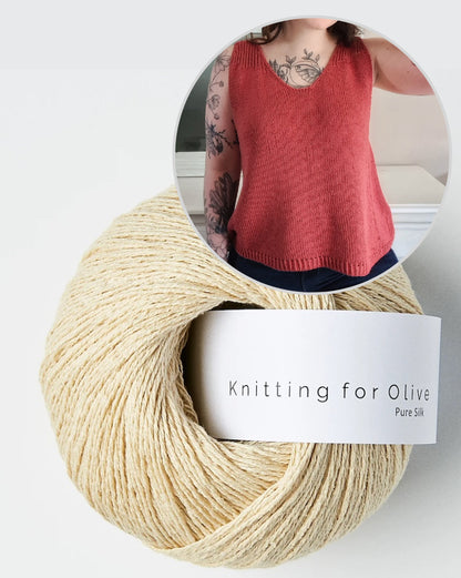 Liserne Top | fine A-line made of Pure Silk by Knitting for Olive