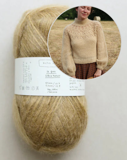 Listopera Sweater | mjuk blus i Le Gros Silk & Mohair från Biches & Bûches