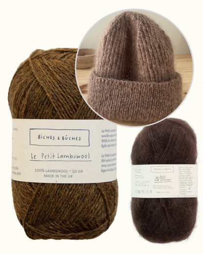 London Beanie | Enkel hue i Le Petit Lambswool og Le Petit Silk & Mohair fra Biches & Bûches
