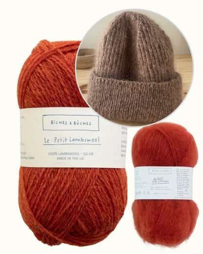 London Beanie | Enkel hue i Le Petit Lambswool og Le Petit Silk & Mohair fra Biches & Bûches