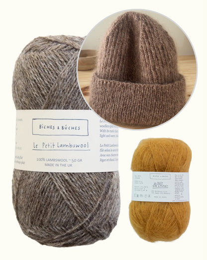 London Beanie | Enkel hue i Le Petit Lambswool og Le Petit Silk & Mohair fra Biches & Bûches