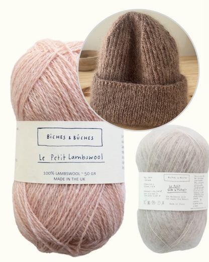London Beanie | Enkel hue i Le Petit Lambswool og Le Petit Silk & Mohair fra Biches & Bûches