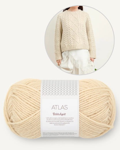 Loom Sweater | delicate cable pattern from Atlas by Sandnes Garn