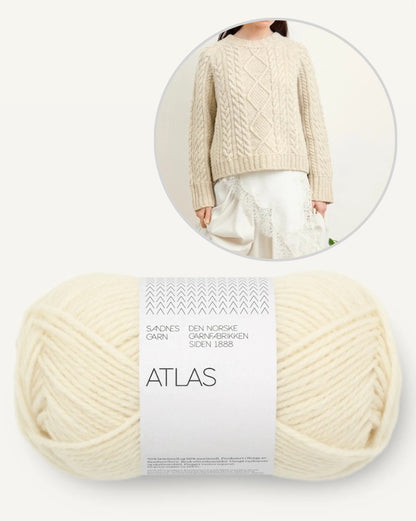 Loom Sweater | delicate cable pattern from Atlas by Sandnes Garn