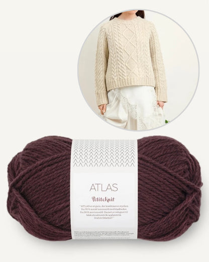 Loom Sweater | delicate cable pattern from Atlas by Sandnes Garn