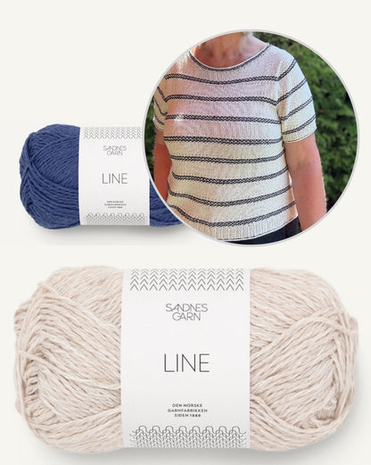Lotte Tee | maritime stripes made from Line by Sandnes Garn