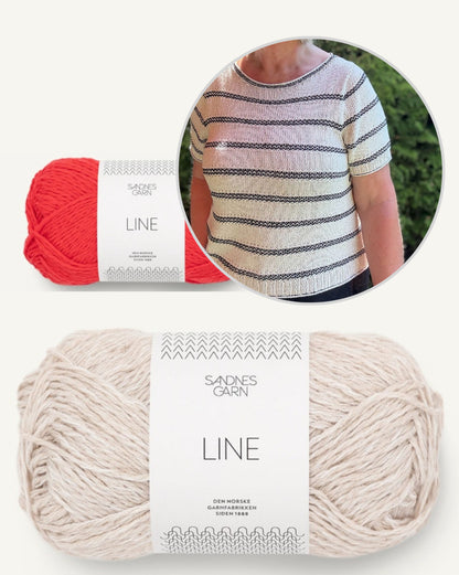 Lotte Tee | maritime stripes made from Line by Sandnes Garn