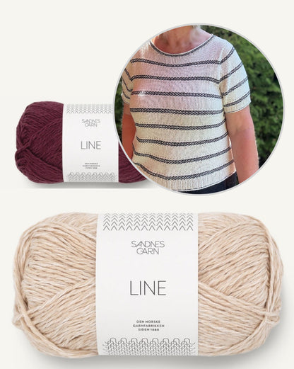 Lotte Tee | maritime stripes made from Line by Sandnes Garn