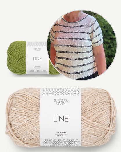 Lotte Tee | maritime stripes made from Line by Sandnes Garn