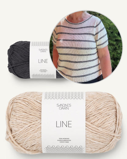 Lotte Tee | maritime stripes made from Line by Sandnes Garn