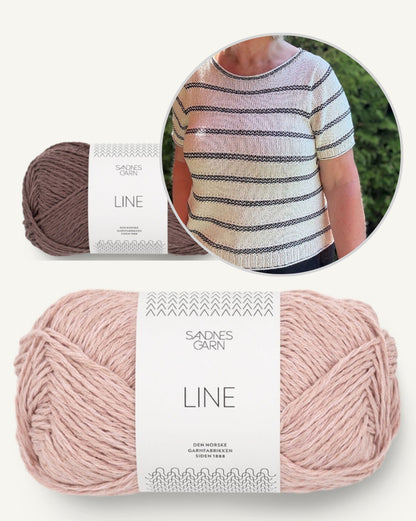 Lotte Tee | maritime stripes made from Line by Sandnes Garn