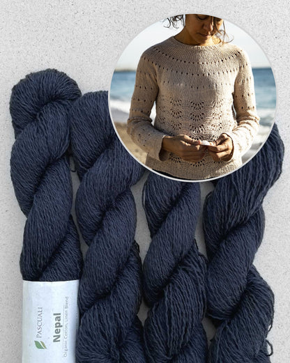 Lovely Sweater | fine shell pattern made from Nepal by Pascuali