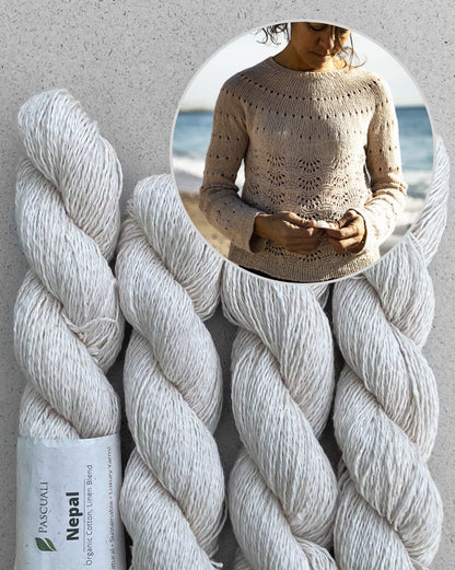 Lovely Sweater | fine shell pattern made from Nepal by Pascuali