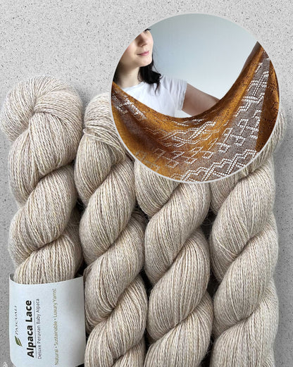 Lucarne Scarf | fint hulmønster - super blød i Alpaca Lace fra Pascuali