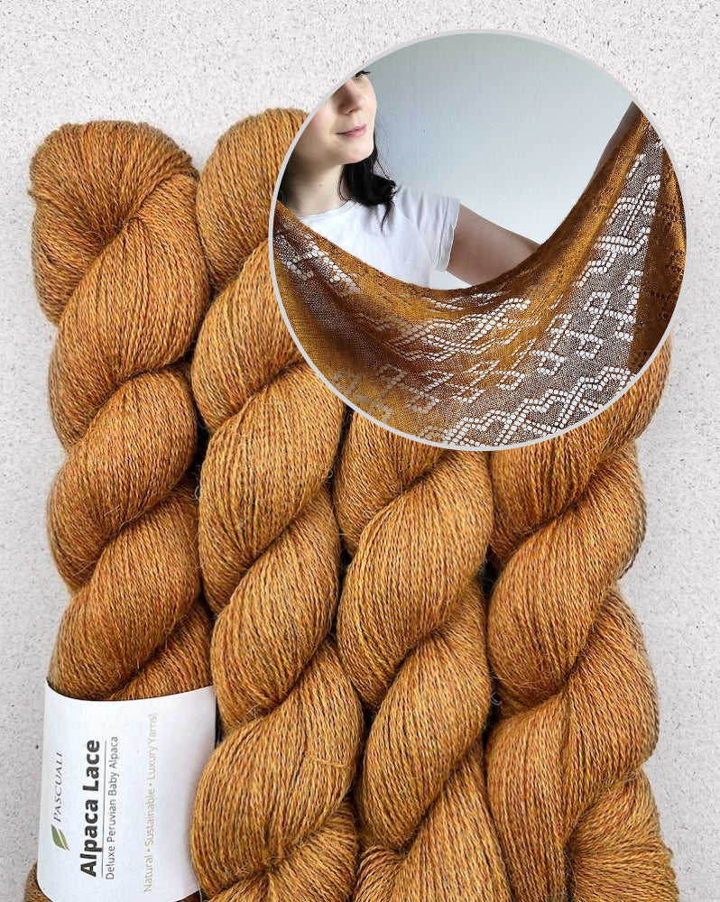 Lucarne Scarf | fint hulmønster - super blød i Alpaca Lace fra Pascuali