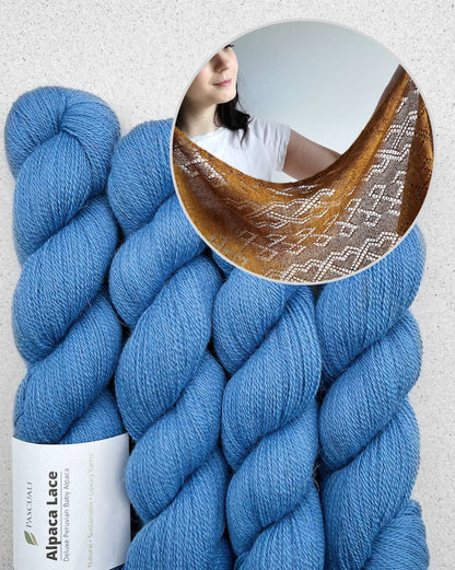 Lucarne Scarf | fint hulmønster - super blød i Alpaca Lace fra Pascuali