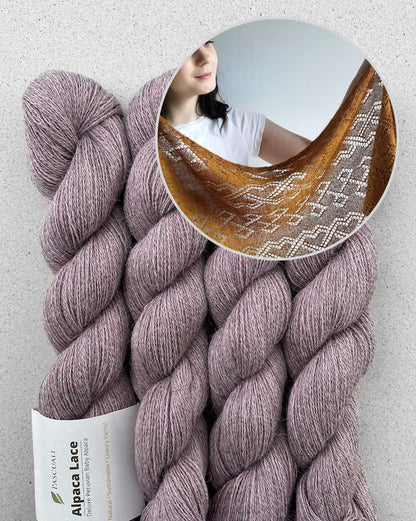 Lucarne Scarf | fint hulmønster - super blød i Alpaca Lace fra Pascuali