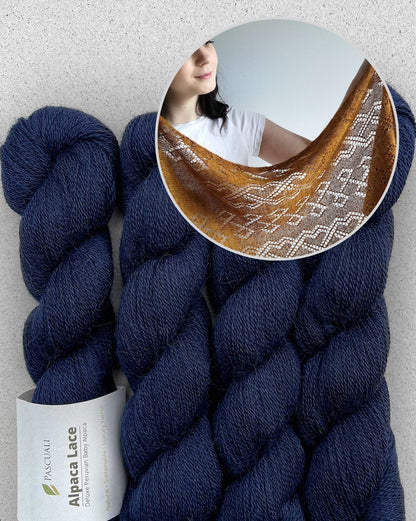 Lucarne Scarf | fint hulmønster - super blød i Alpaca Lace fra Pascuali