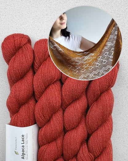 Lucarne Scarf | fint hulmønster - super blød i Alpaca Lace fra Pascuali