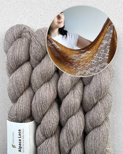 Lucarne Scarf | fint hulmønster - super blød i Alpaca Lace fra Pascuali