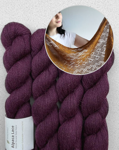 Lucarne Scarf | fint hulmønster - super blød i Alpaca Lace fra Pascuali