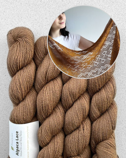 Lucarne Scarf | fint hulmønster - super blød i Alpaca Lace fra Pascuali
