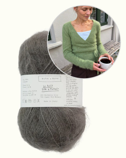 Lucy Wrap | drømmende slå-om-jakke i Le Petit Silk & Mohair fra Biches & Bûches