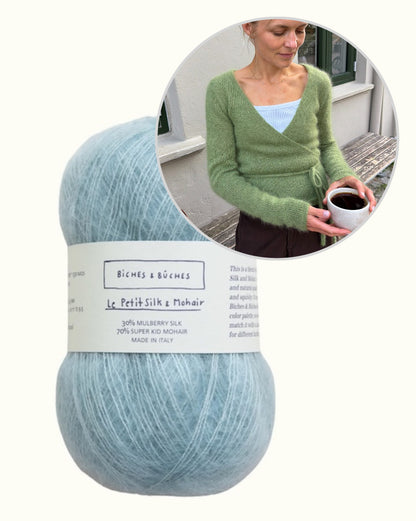 Lucy Wrap | drømmende slå-om-jakke i Le Petit Silk & Mohair fra Biches & Bûches
