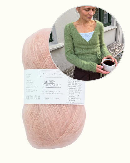 Lucy Wrap | drømmende slå-om-jakke i Le Petit Silk & Mohair fra Biches & Bûches
