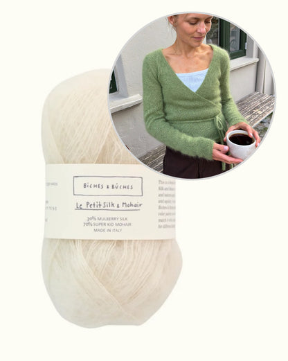 Lucy Wrap | drømmende slå-om-jakke i Le Petit Silk & Mohair fra Biches & Bûches