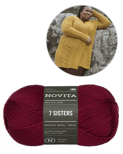 Lumo-neuletakki | rennosti ja pitkän mallisena Novitan 7 Sisters -langasta