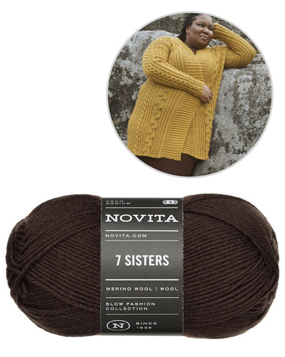 Lumo-neuletakki | rennosti ja pitkän mallisena Novitan 7 Sisters -langasta