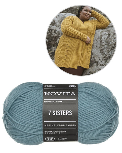 Lumo-neuletakki | rennosti ja pitkän mallisena Novitan 7 Sisters -langasta